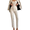 Tailleur Écru Élégant 3 Pièces